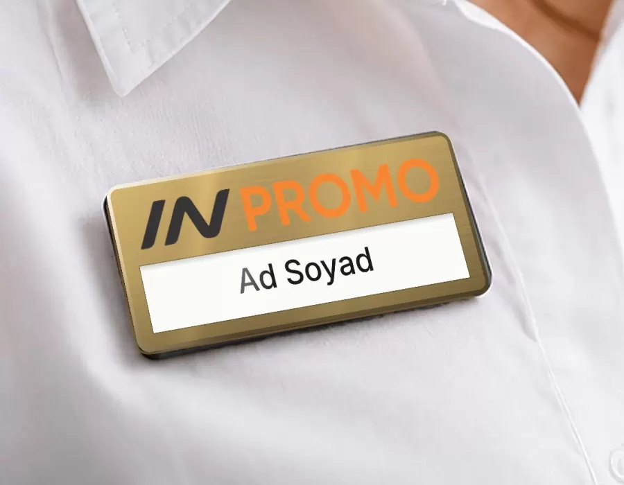 Metal name badge